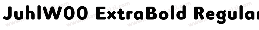 JuhlW00 ExtraBold Regular字体转换